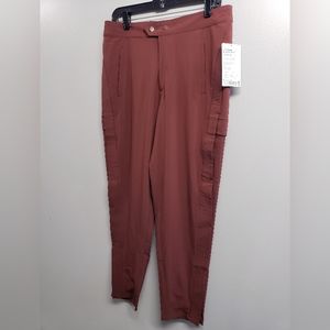 NWT Athleta Uptown Ankle Pants Women’s Size 8 Cognac Brown Mauve Pink Trousers